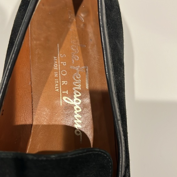 Salvatore Ferragamo Sport (Made in Italy) Black Suede Loafers Size 5B - Picture 4 of 11